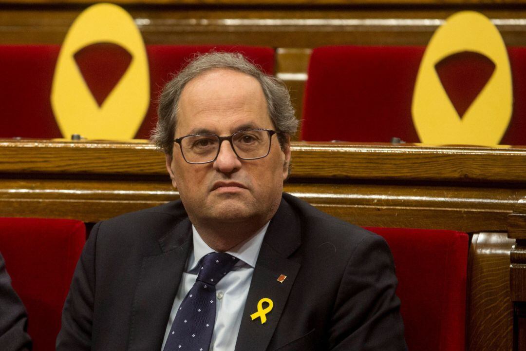 El presidente de la Generalitat, Quim Torra, esta semana en el Parlament.