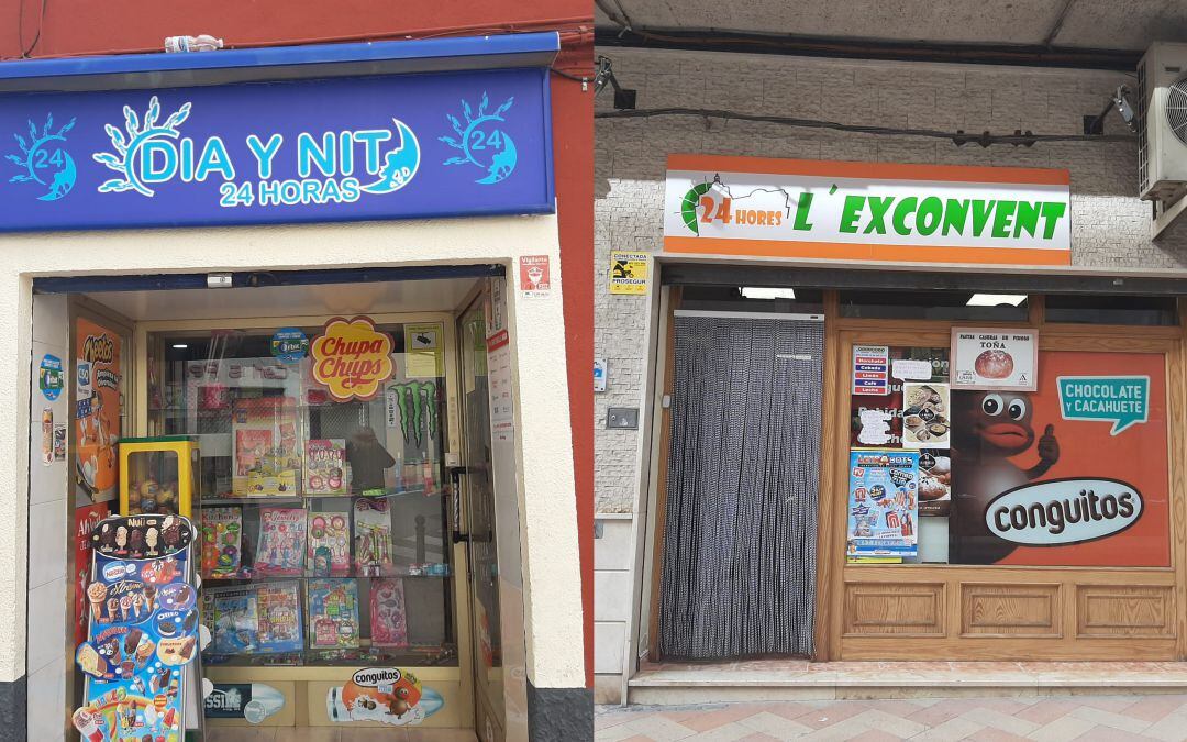 Los dos establecimientos que fueron atracados