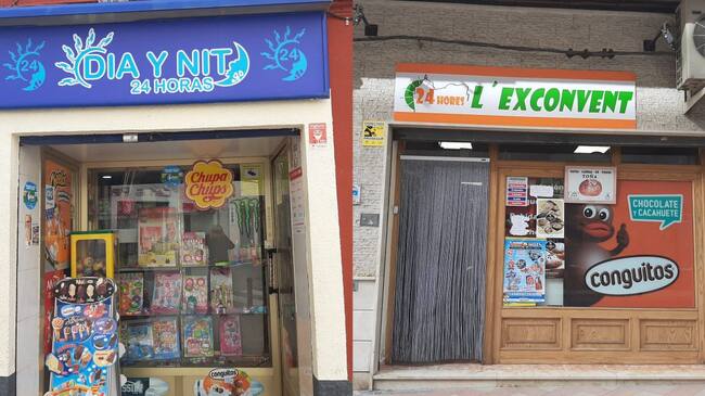 Los dos establecimientos que fueron atracados