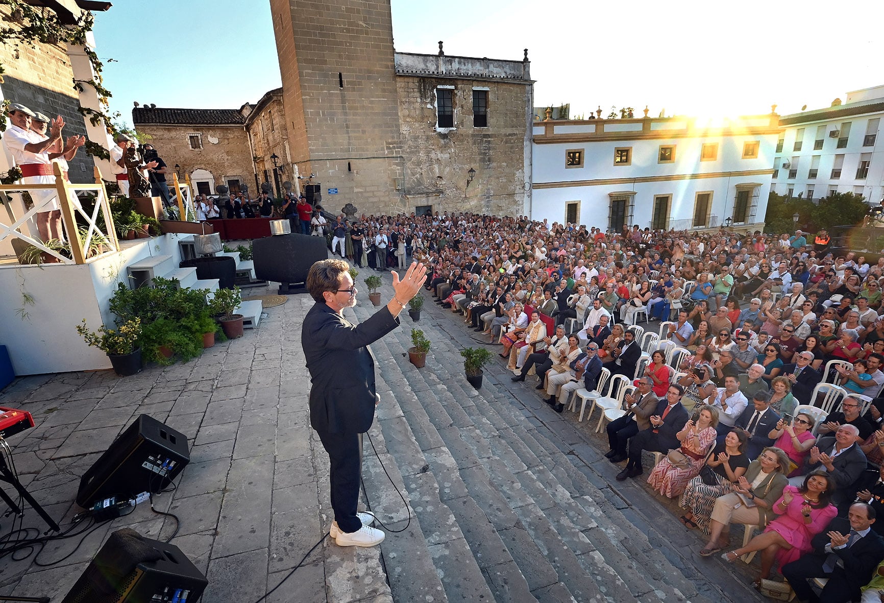 David de María durante la &quot;pisa de la uva&quot; este martes en Jerez