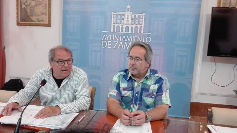 Christoph Strieder y Francisco Guarido en la rueda de prensa posterior a la Junta Local de Gobierno 