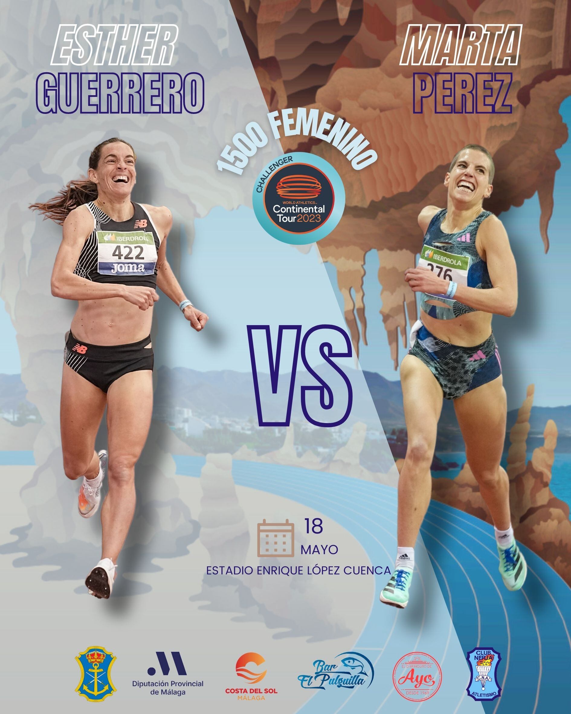 Esther Guerrero y Marta Pérez, participarán en el Desafío Nerja el próximo 18 de mayo en el estadio Enrique López Cuenca de la localidad malagueña