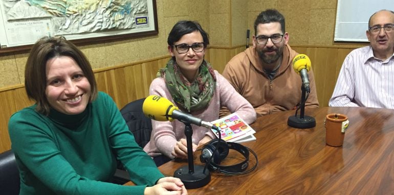 Ana Cano, Noemí Nielfa, Jesús Segura y José Ángel Palacios en el estudio de SER Cuenca.