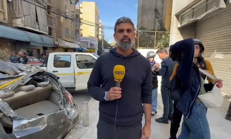 Nicolás Castellano, desde uno de los edificios bombardeados en Beirut: "El ataque quirúrgico de Israel nos recuerda a Gaza"