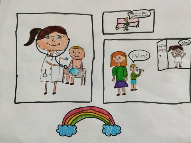 Uno de los dibujos seleccionados para decorar el área de pediatría del Consultorio de Bedmar