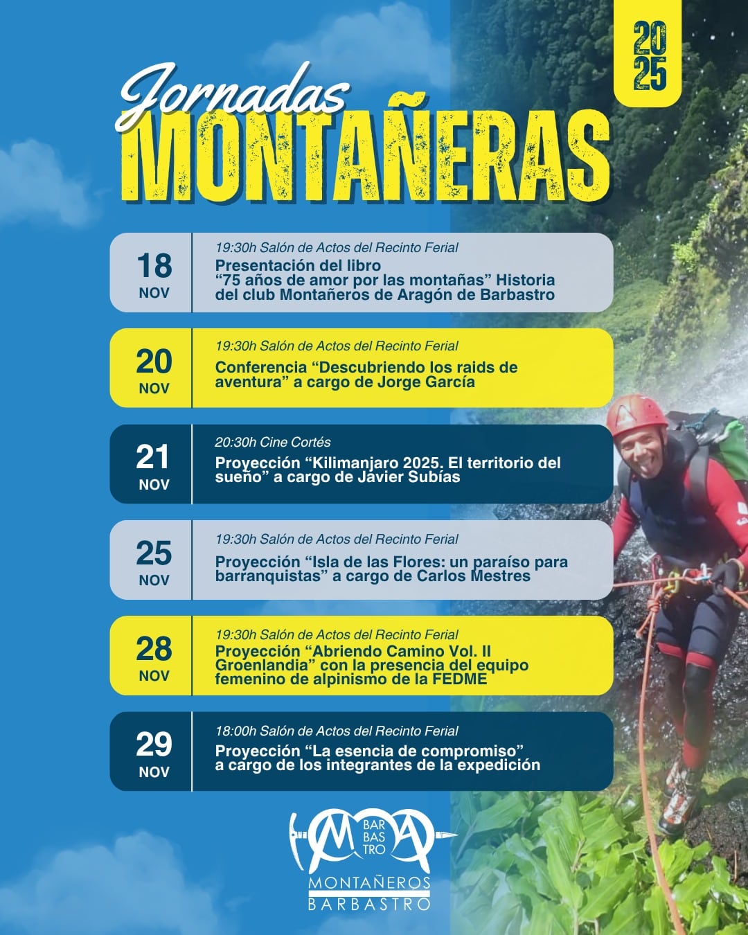 Cartel Jornadas Montañeras 2025.