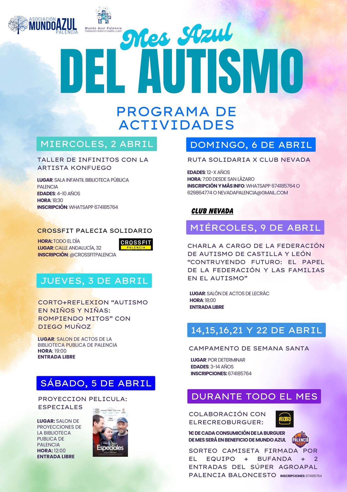 Programa de Mundo Azul para este mes de abril