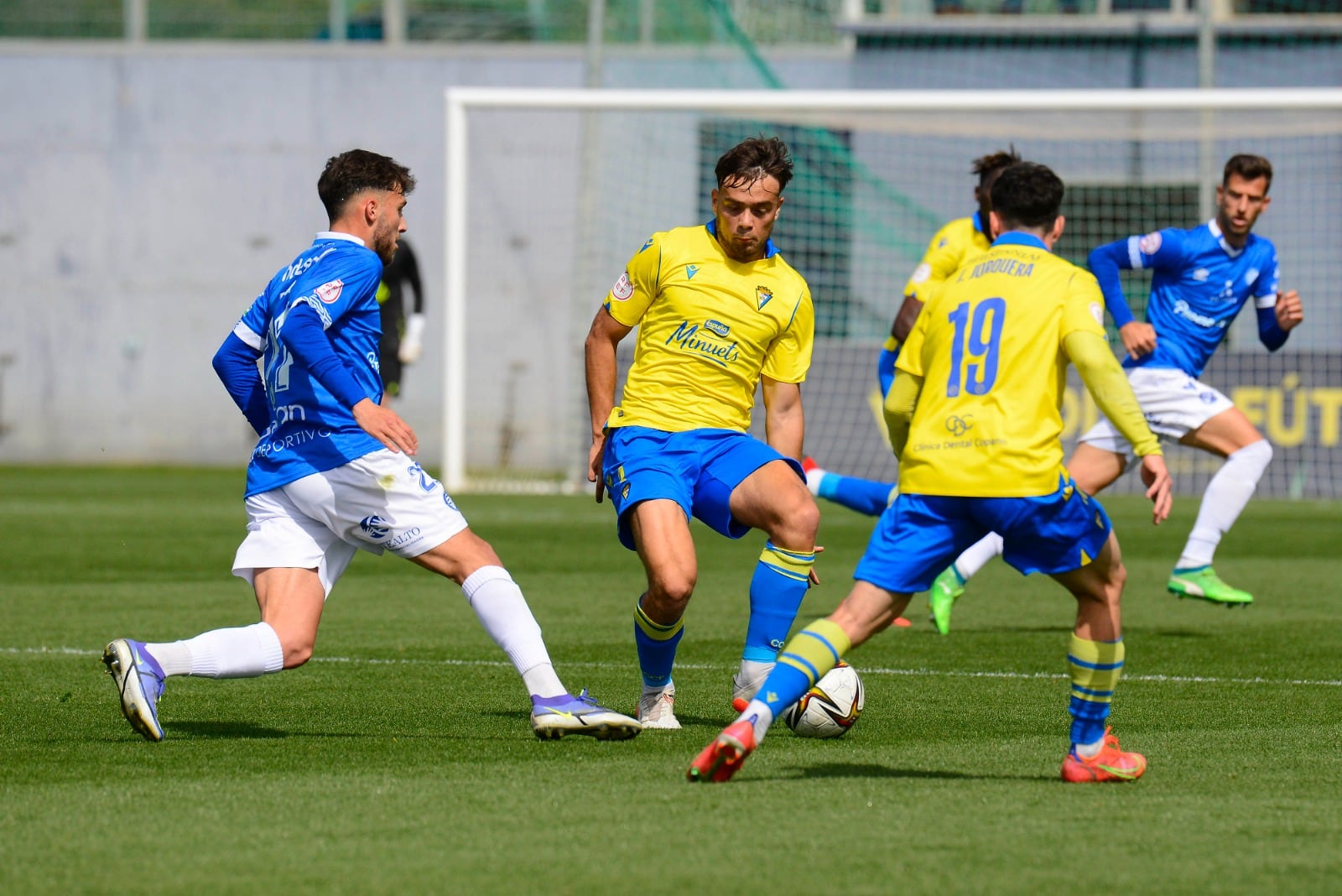 Imagen del partido disputado entre el Cádiz B y el Xerez DFC