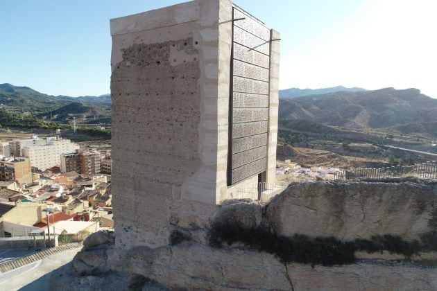 Detalle de la rehabilitación del Castillo de Xixona