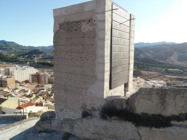 Detalle de la rehabilitación del Castillo de Xixona