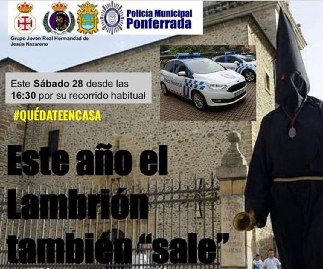 Cartel anunciador del lambrión