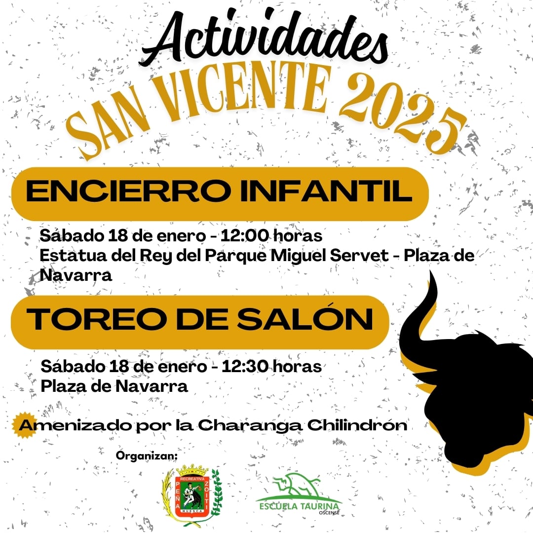 Cartel de los encierros infantiles en Huesca