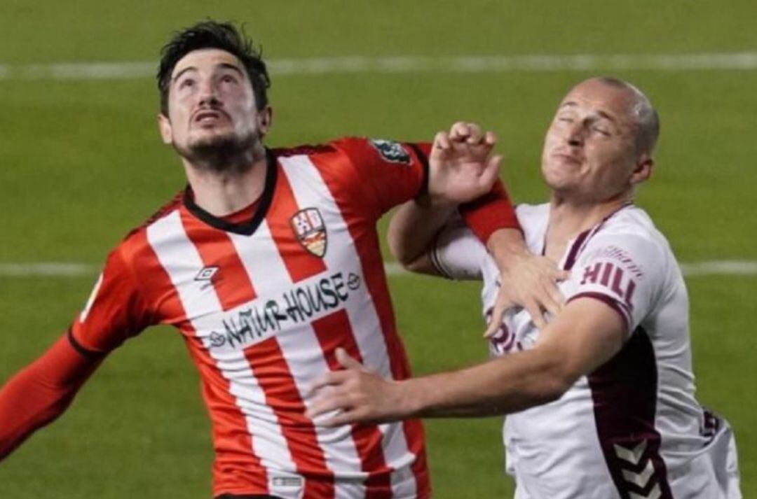 Zozulia, durante el partido entre Albacete y Logroñés