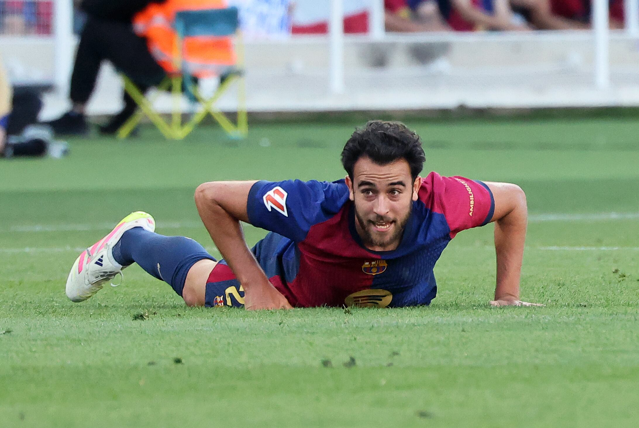 Eric García, durante el pasado partido del FC Barcelona en LaLiga