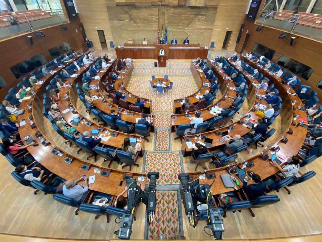 Hemiciclo de la Asamblea de Madrid durante el debate del Estado de la Región