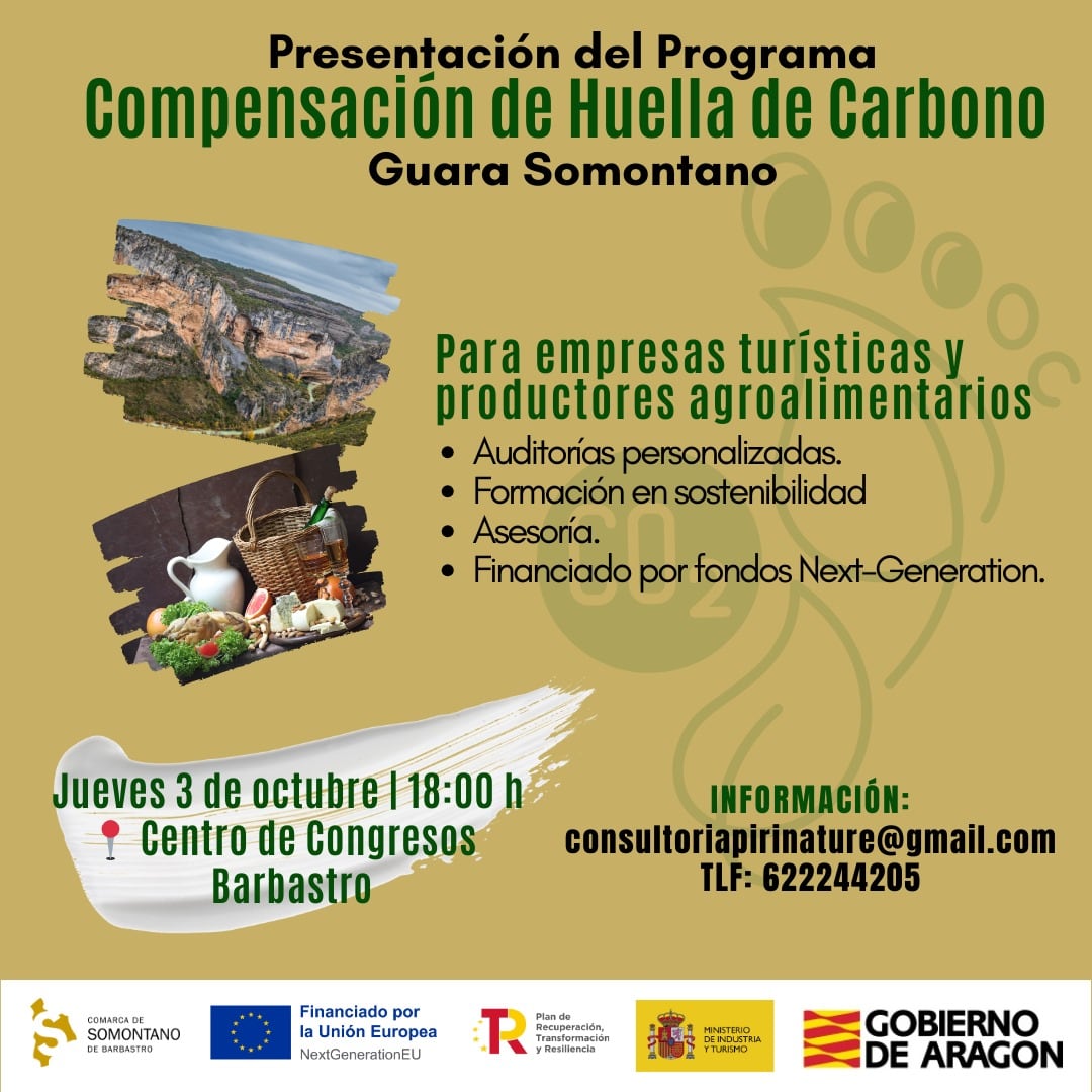 Cartel presentación Saborea Guara Somontano