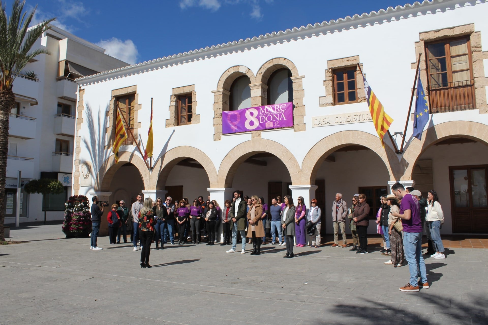 Imagen de la concentración en Santa Eulària