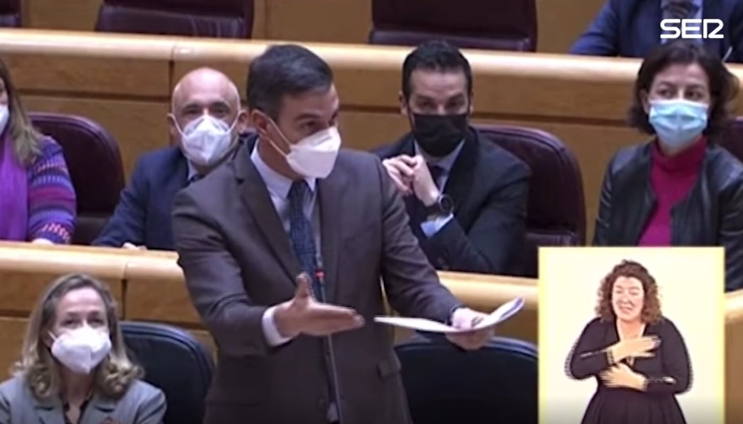 Pedro Sánchez en el Senado