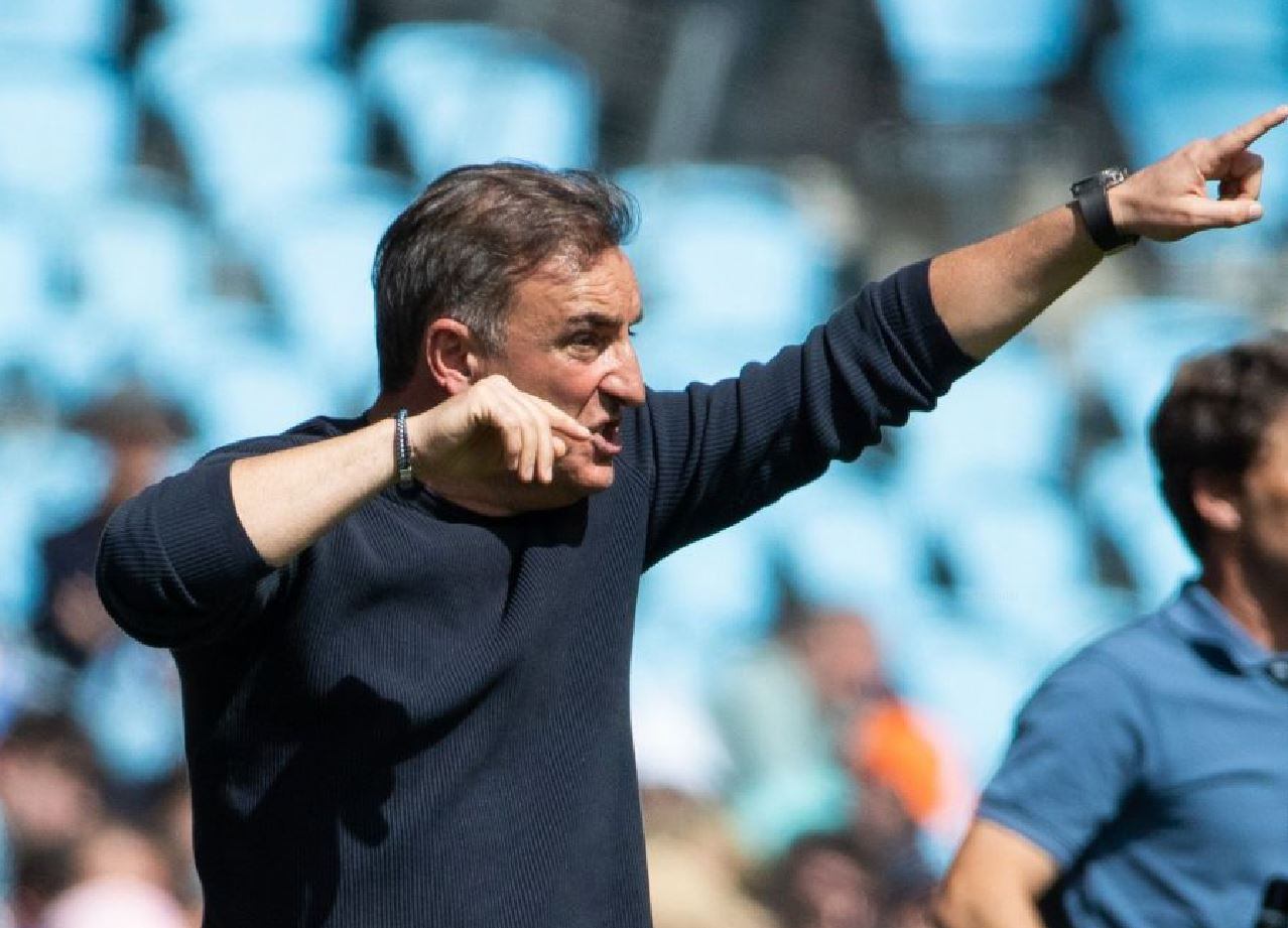 Carlos Carvalhal en el Celta 2 Almería 2 de la pasada Liga.