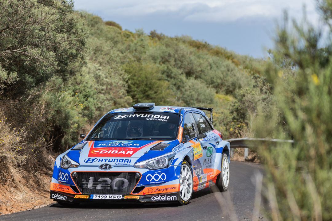 Yeray Lemes y Daniel Rosario en el Rally de Maspalomas.