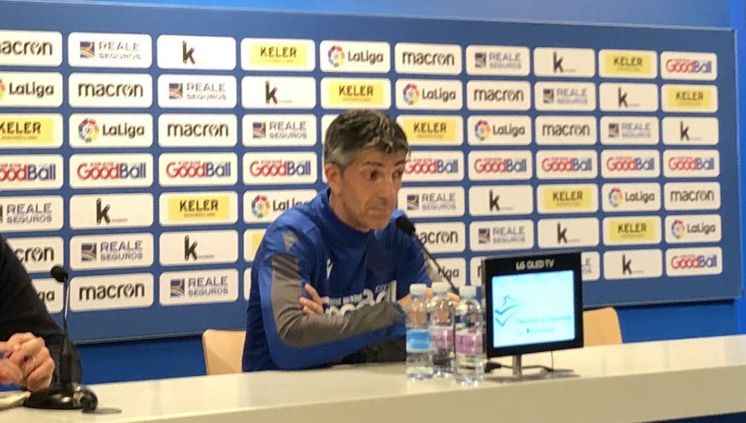 Imanol Alguacil comparece ante los medios en Zubieta