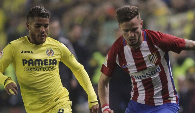 Saúl, durante el encuentro del Villarreal