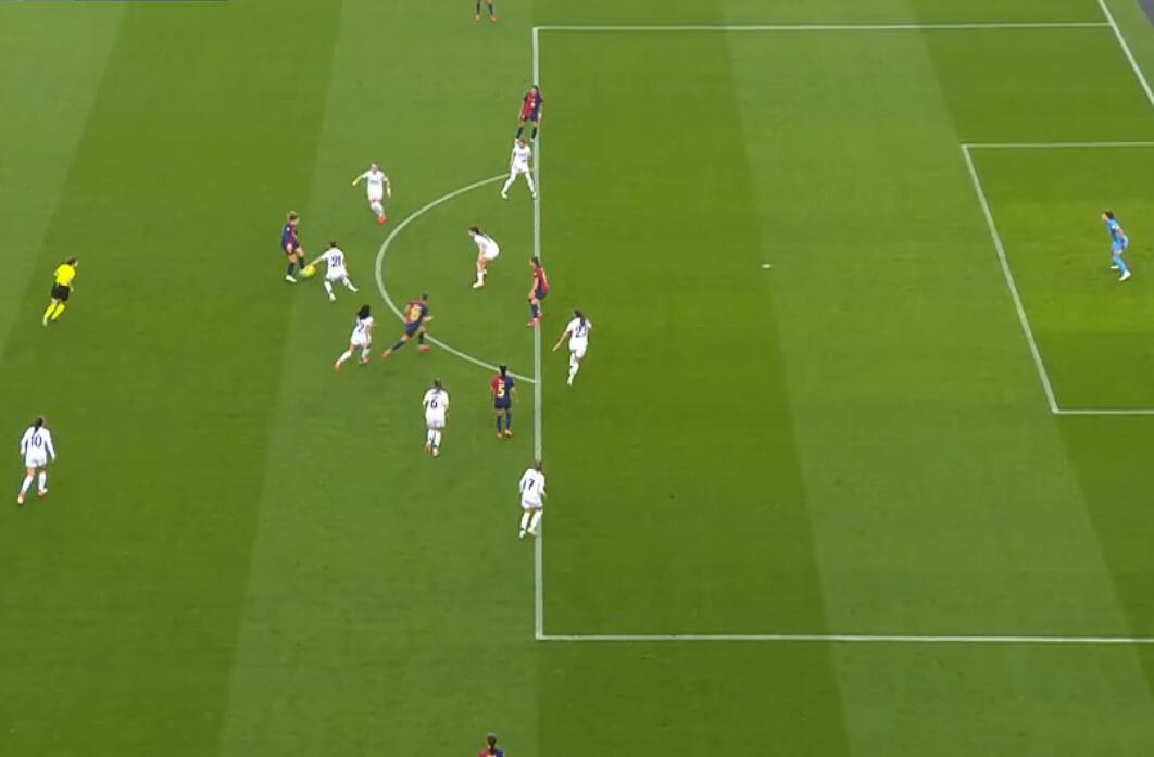 La jugada del gol de Jana Fernández, anulado por fuera de juego