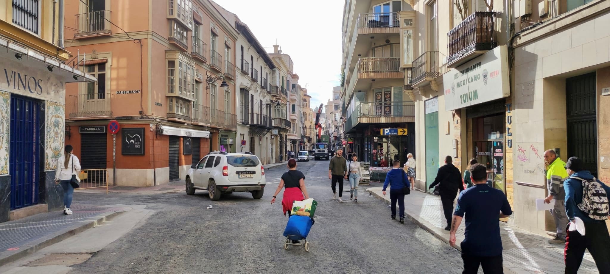 La zona en obras durante las últimas semanas