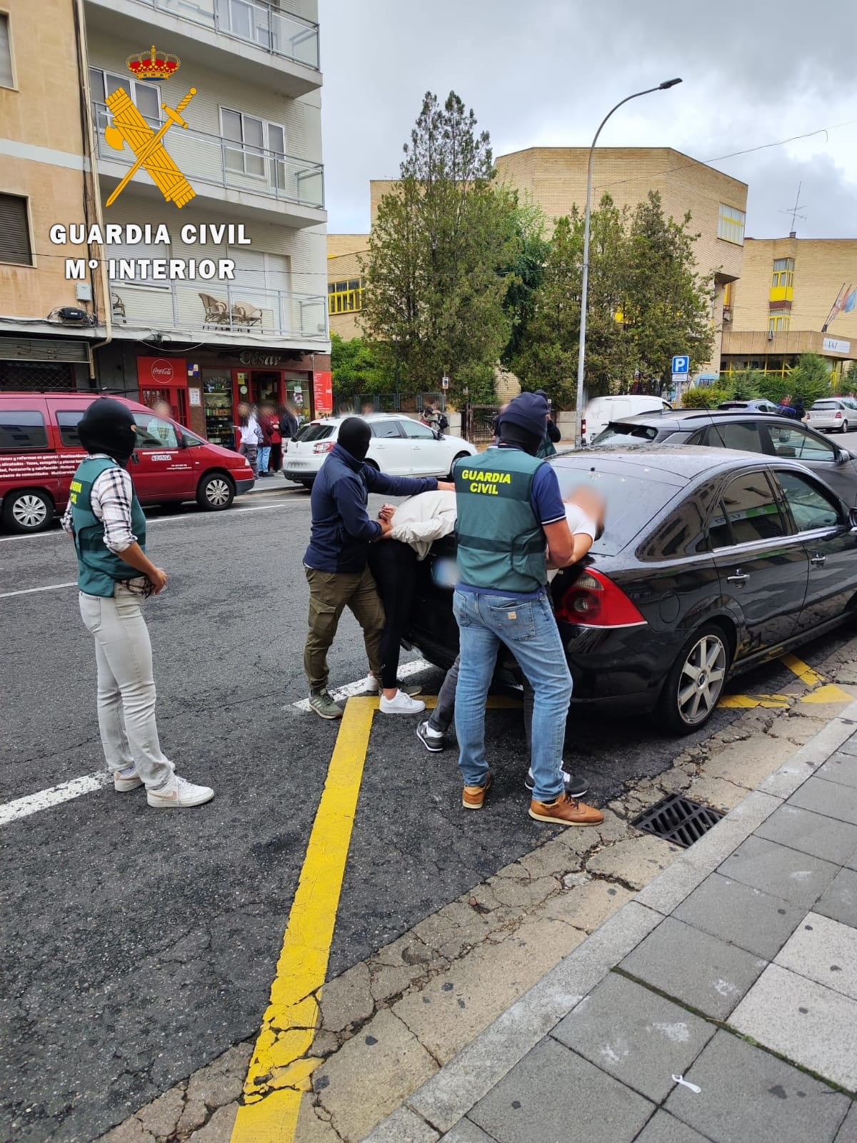 Momento de la detención en Salamanca