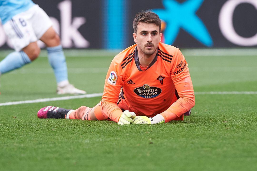 Iván Villar durante el partido disputado ante el Villarreal en La Cerámica