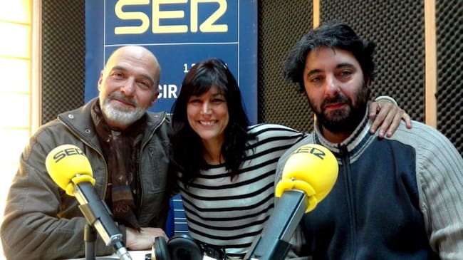 Juan Carlos Galiana, autor, Cibeles Fernández, actriz, y Rafael Álvarez, director musical de Cinco Mujeres.