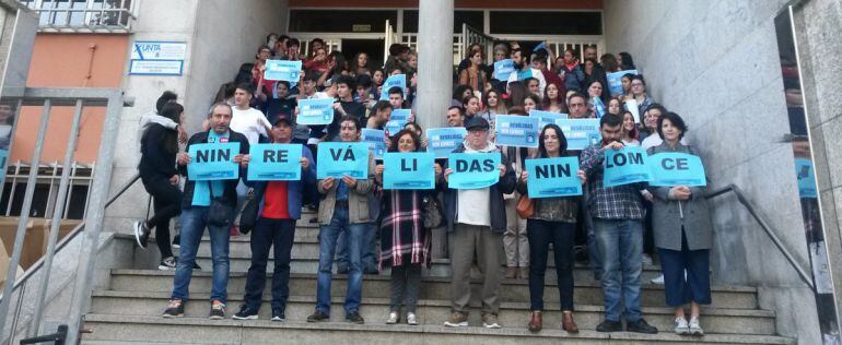 Protesta de los alumnos de Zalaeta.