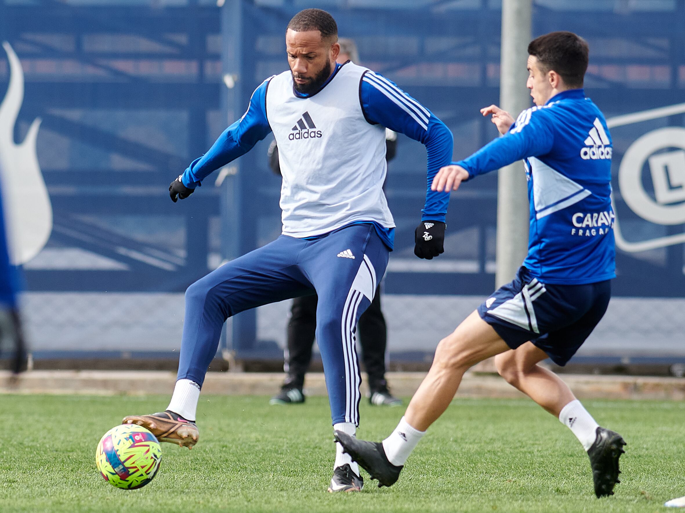 Bebé, en una acción del entrenamiento en la Ciudad Deportiva