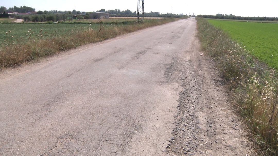 Un tramo de la carretera de Valtodano, de Andújar 