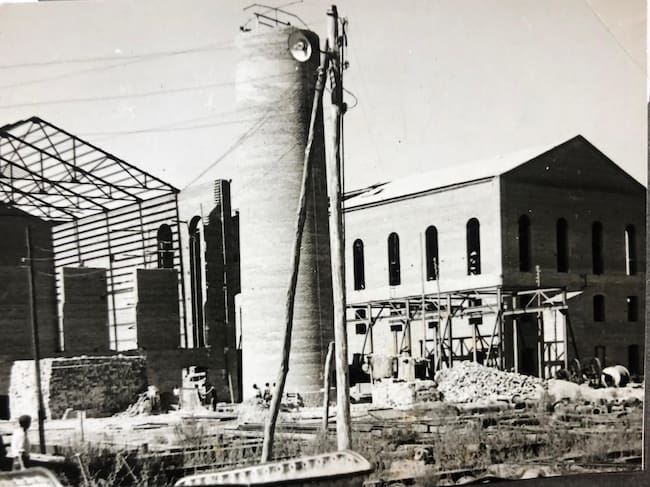 Construcción de la azucarera de Aranda