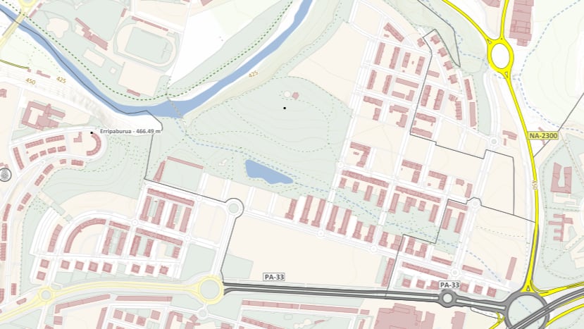 División administrativa del barrio de Erripagaina