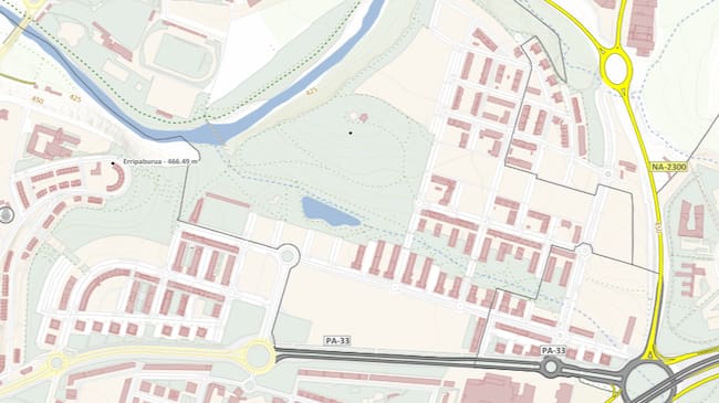 División administrativa del barrio de Erripagaina