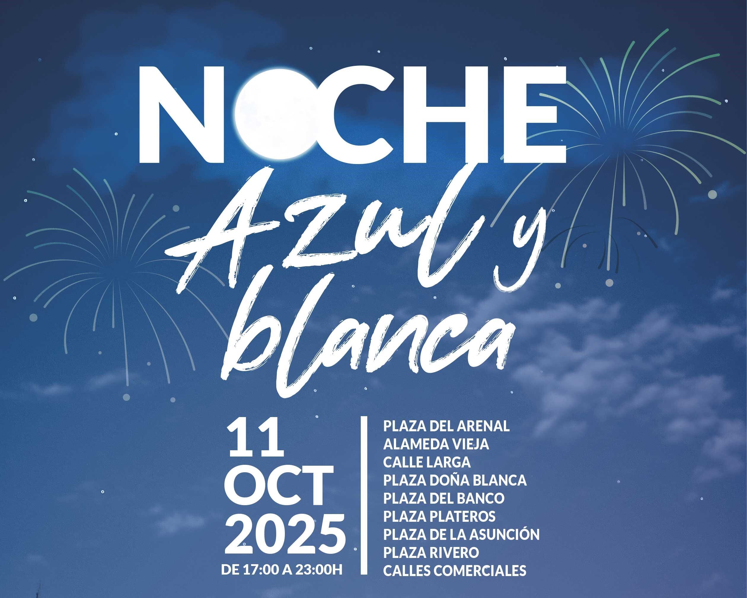 Cartel de la noche blanca y azul 2025
