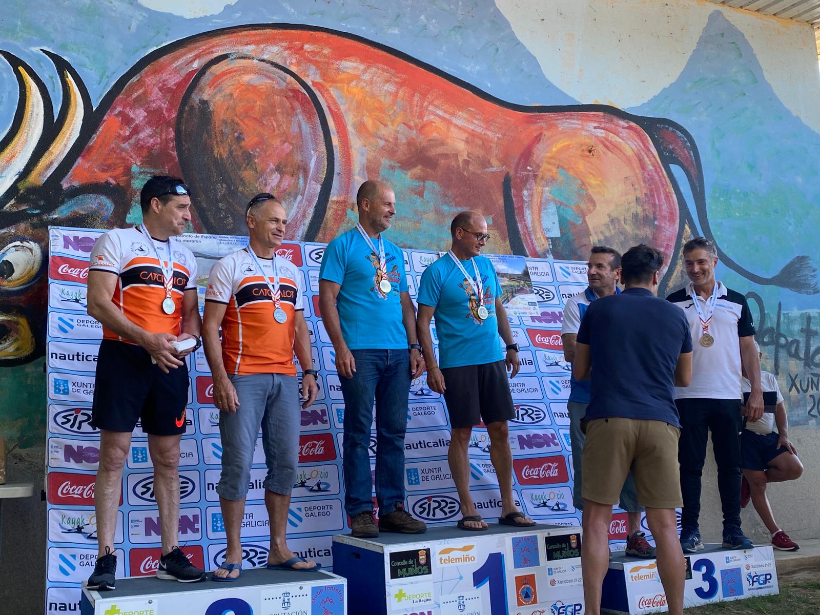 Buena participación ourensana en el campeonato de España de media maratón de piragüismo