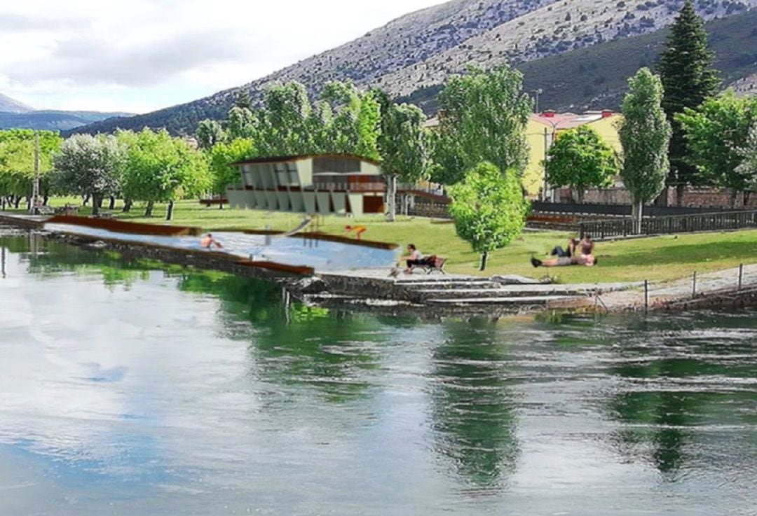 Estadio náutico que se proyecta en Velilla del Río Carrión (Palencia)