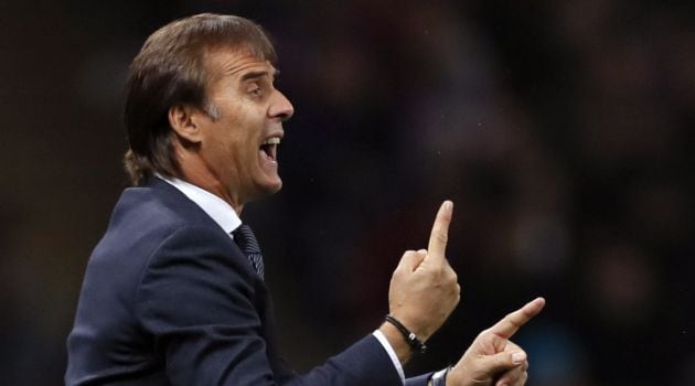 Julen Lopetegui, desesperado durante el partido