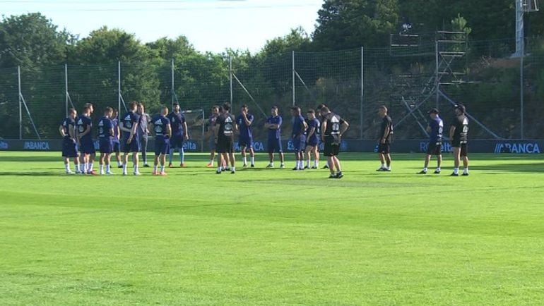 Entrenamiento del Celta en la Madroa.