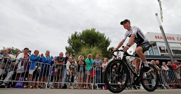 Chris Froome, durante la presentación del Tour