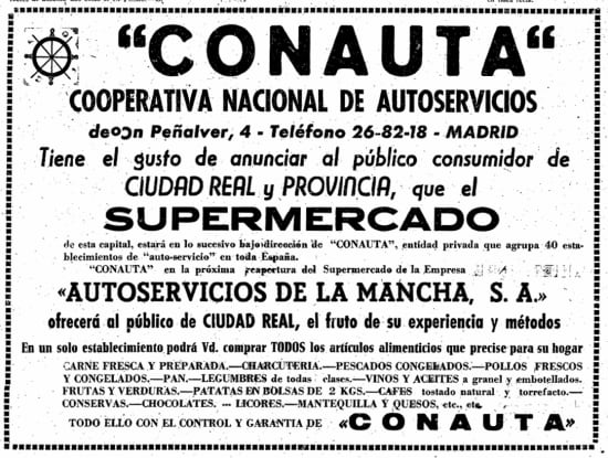 Publicidad de Conauta publicada en Lanza en 1960