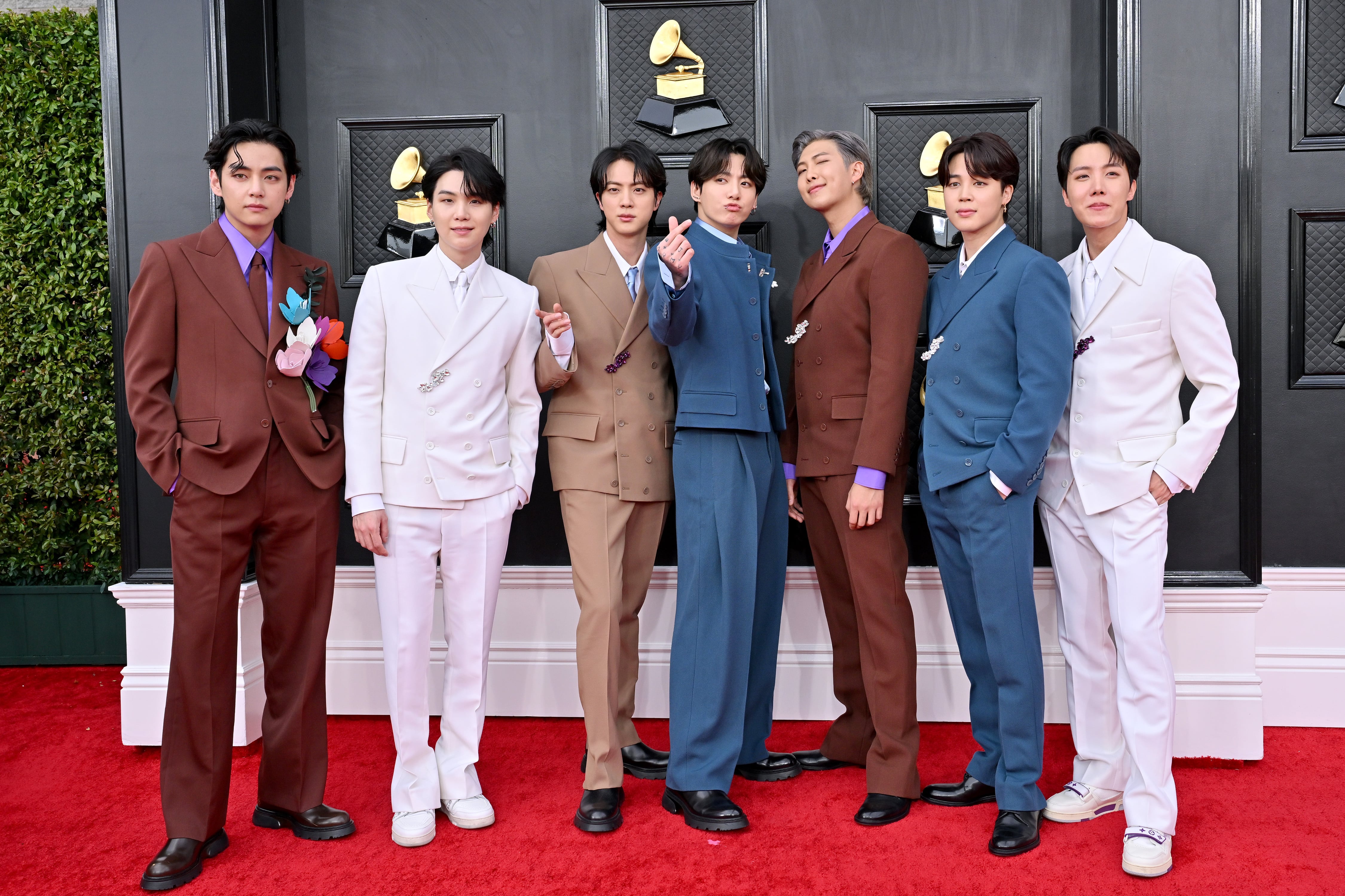 BTS en los Grammy.