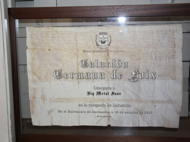 Copia del privilegio otorgado por Germana de Foix. Foto: Ayuntamiento de Barbastro