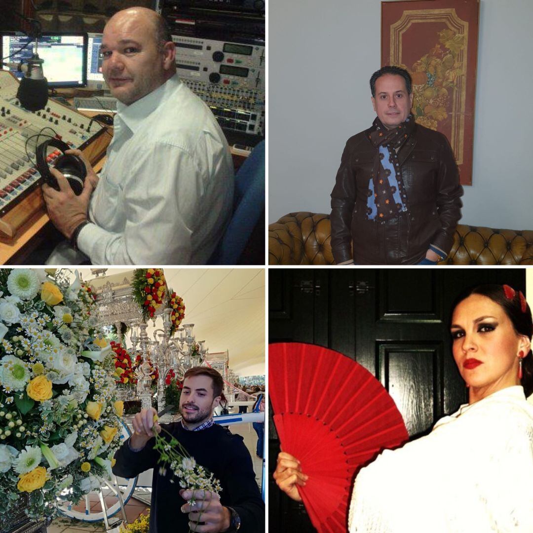 Juan Infante, Rafael Acevedo, Antonio Rivera y Cristina Ceballos