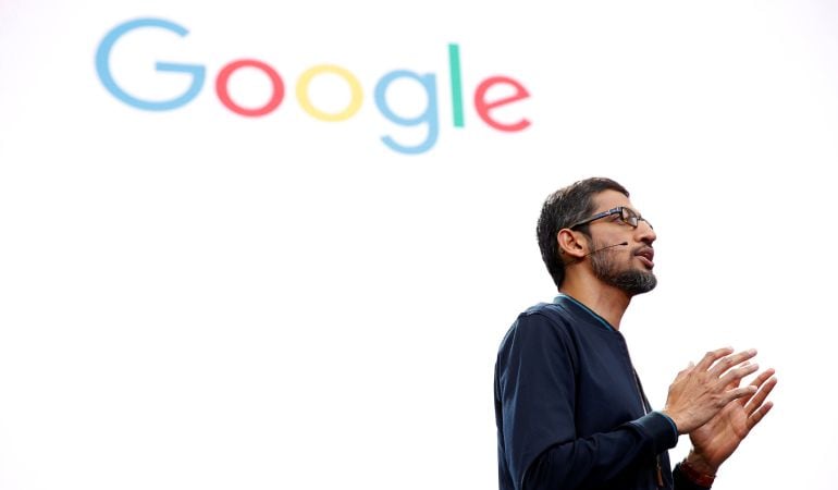 El consejero delegado de Google, Sundar Pichai, interviene en la Google I O 2016 en Mountain View (California).