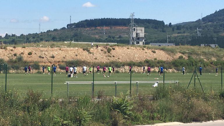 Imagen archivo del entrenamiento de la Ponferradina