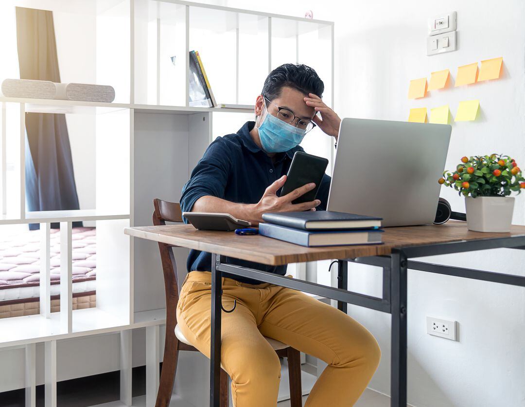 Imagen de teletrabajo durante la crisis sanitaria COVID-19